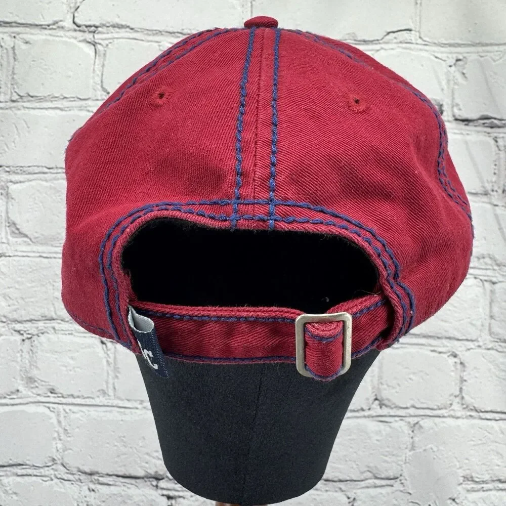 Tractor Supply Hat Unisex Adults Red Adjustable Strap Back Distressed